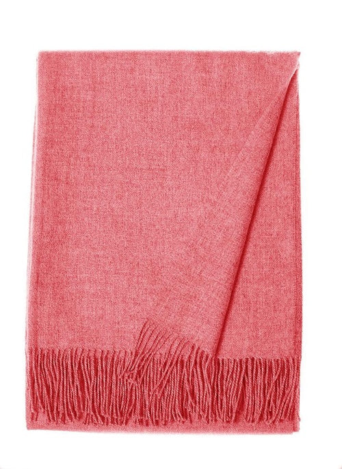 Paris Baby Alpaca Throw (Strawberry Ice Melange)