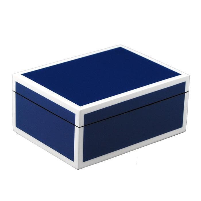 Lacquer Medium Box (True Blue & White)