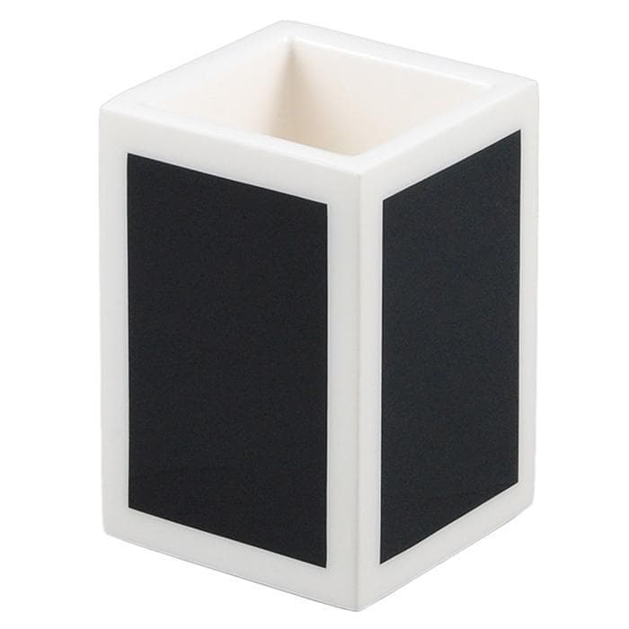Black & White Lacquer Brush Holder