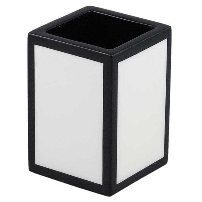Black & White Lacquer Brush Holder - Thumbnail 2