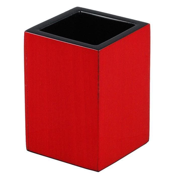 Red Tulipwood Lacquer Bathroom Accessories