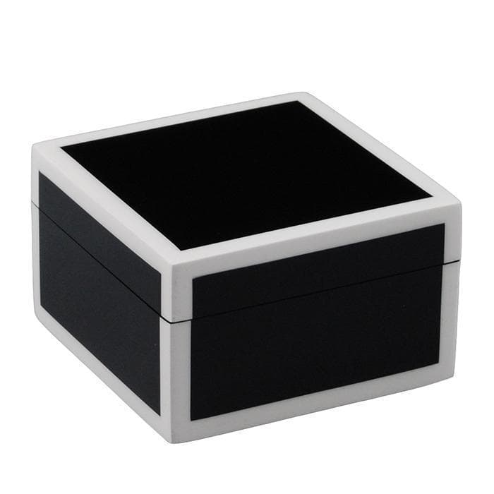 Lacquer Small Square Box (Black & White)