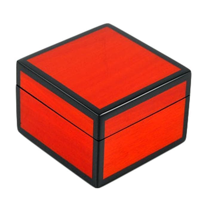 Lacquer Small Square Box (Red Tulipwood)