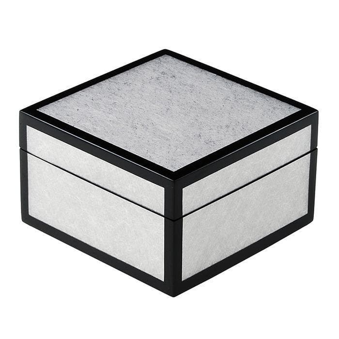 Lacquer Small Square Box (Shine Silver Leaf)