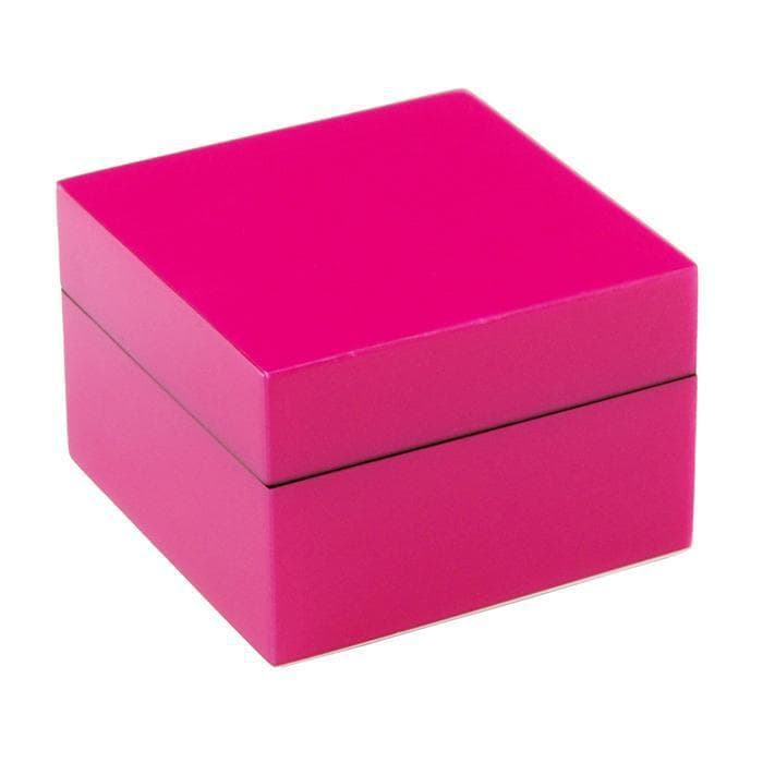 Lacquer Small Square Box (Hot Pink)