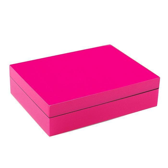 Lacquer Long Stationery Box (Hot Pink)