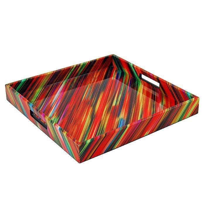 Lacquer Square Tray (Crayons Finish)