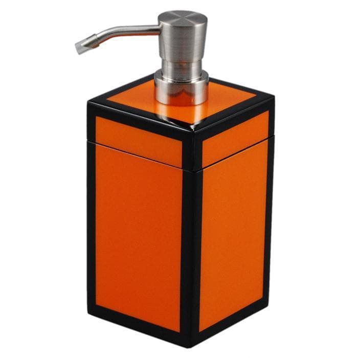 Orange & Black Lacquer Bathroom Accessories