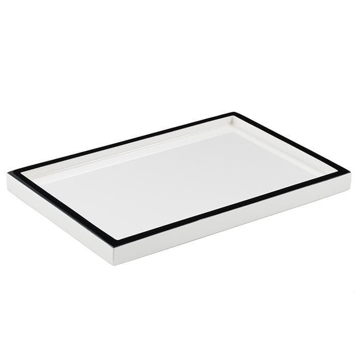 White & Black Lacquer Vanity Tray