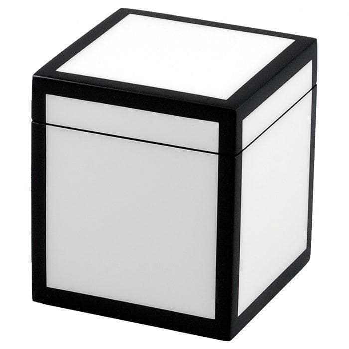 White & Black Lacquer Canister