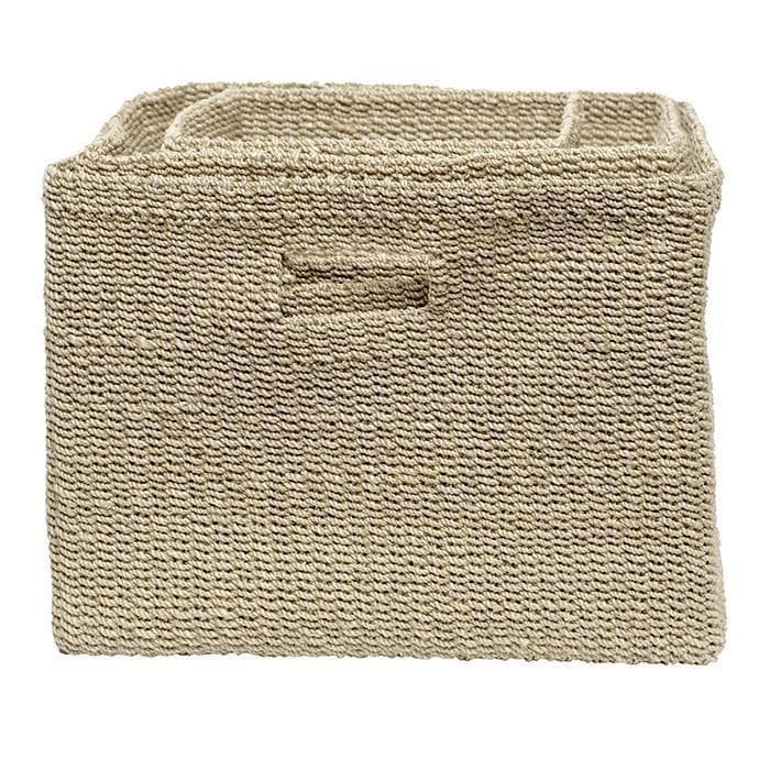 Lindon Bleached Natural Abaca Fiber Square Baskets Set/3