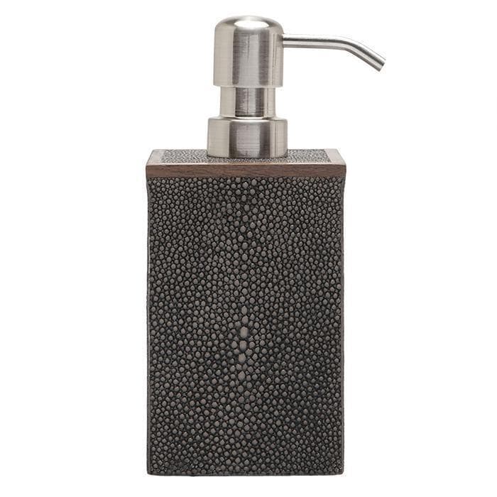 Manchester Soap Pump Black Faux Shagreen