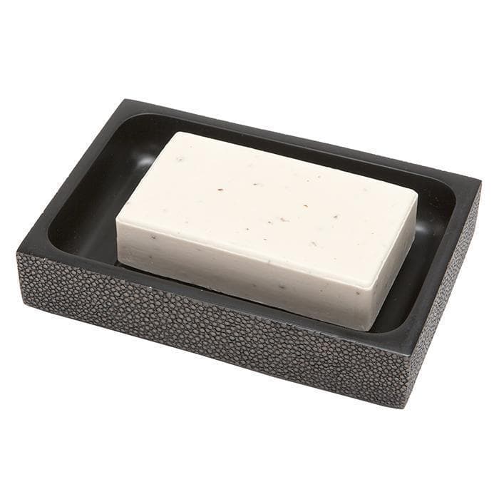 Manchester Faux Shagreen Soap Dish (Cool Gray)