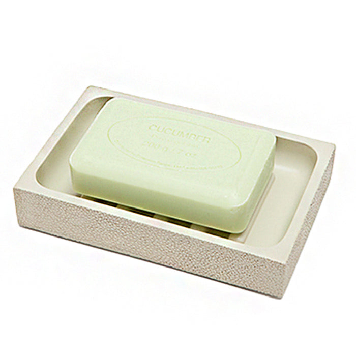 Manchester Faux Shagreen Soap Dish (Ivory)
