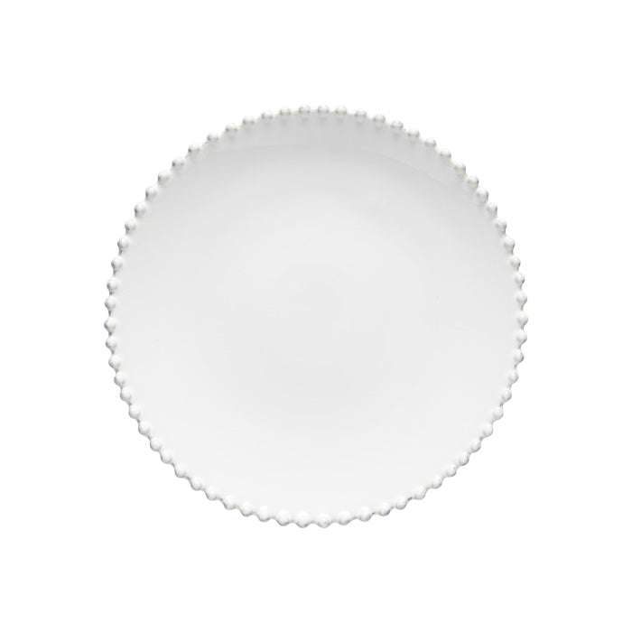 Pearl Stoneware Dessert Plates, Set of 4, White