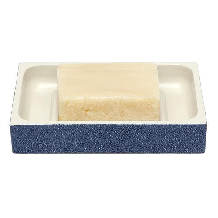 Manchester Faux Shagreen Soap Dish (Navy Blue)