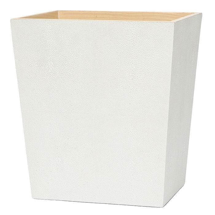 Manchester Faux Shagreen Rectangle Waste Basket - Thumbnail 2