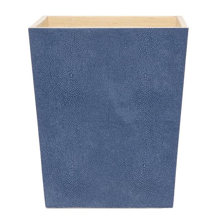 Manchester Faux Shagreen Square Waste Basket (Navy)