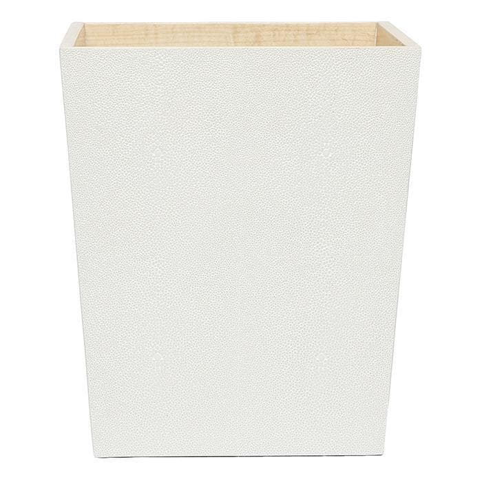 Manchester Faux Shagreen Square Waste Basket