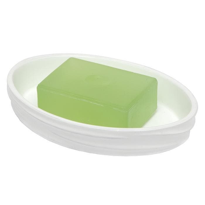 Solin Lacquer Resin Soap Dish (White)