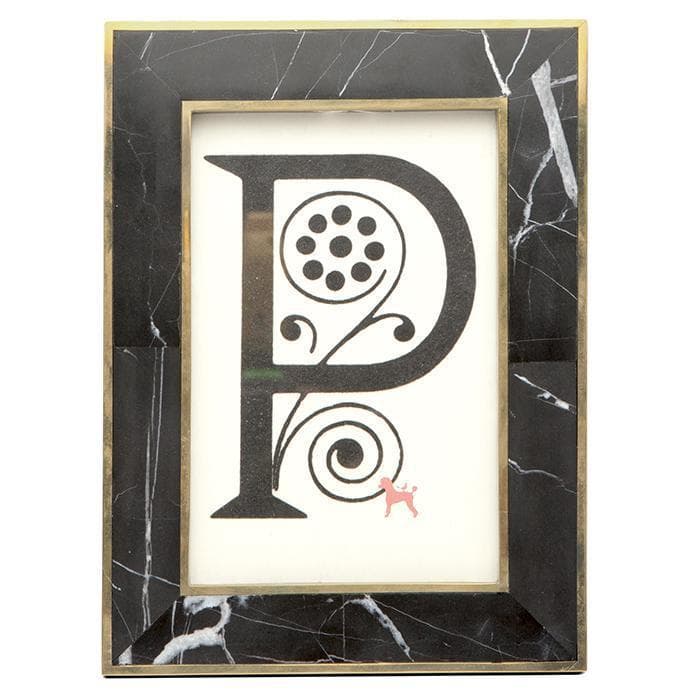 Thun Nero Marble Picture Frames (Brass Metal)