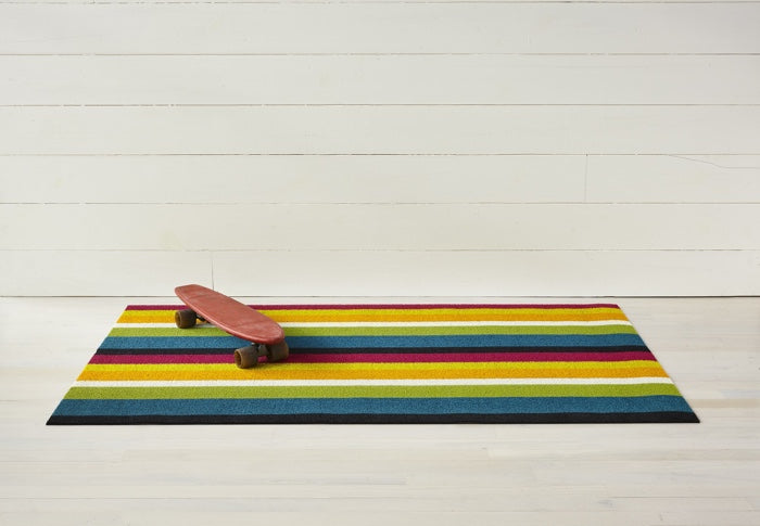 Chilewich Bold Stripe Shag Floor Mats (Multi)