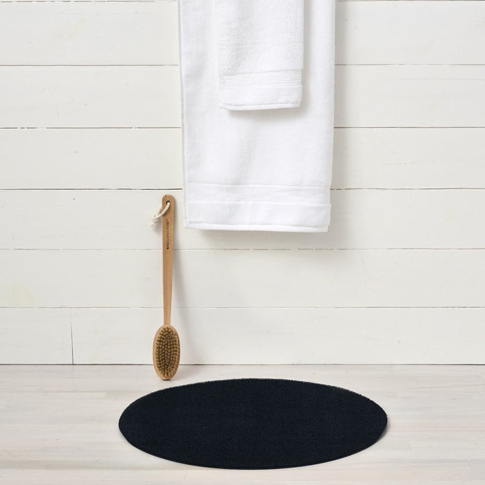 Chilewich Dot Shag Floor Round Mat Rug (Black)